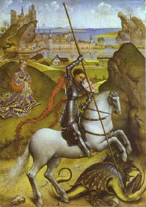 Rogier van der Weyden St. George and Dragon oil painting picture